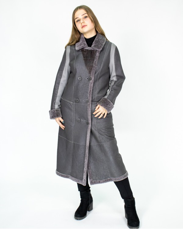 Ts2634 Double-sided Coat with Sheepskin
