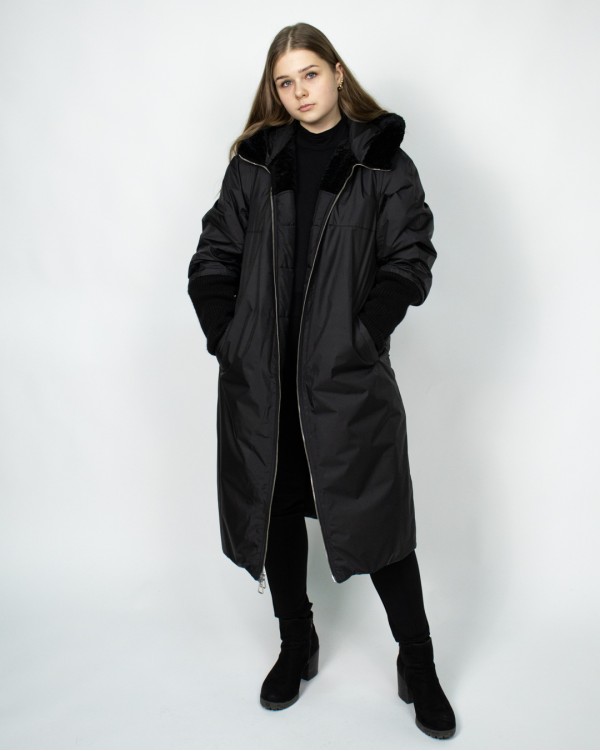 22155 Double-sided Coat with Sheepskin